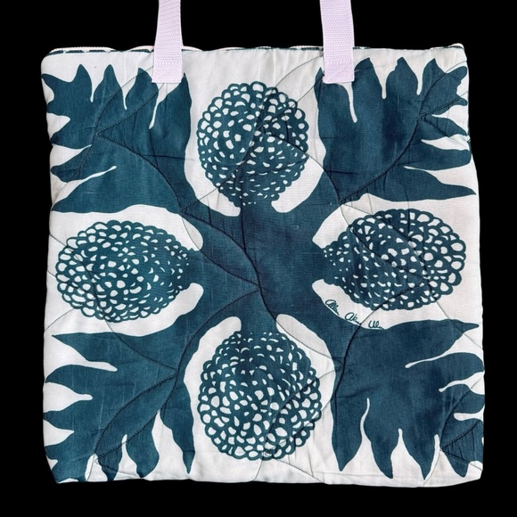 Rare Vintage Allen Akina Tote Bag Upcycled Zipped Top Lined Interior - Picture 2 of 12